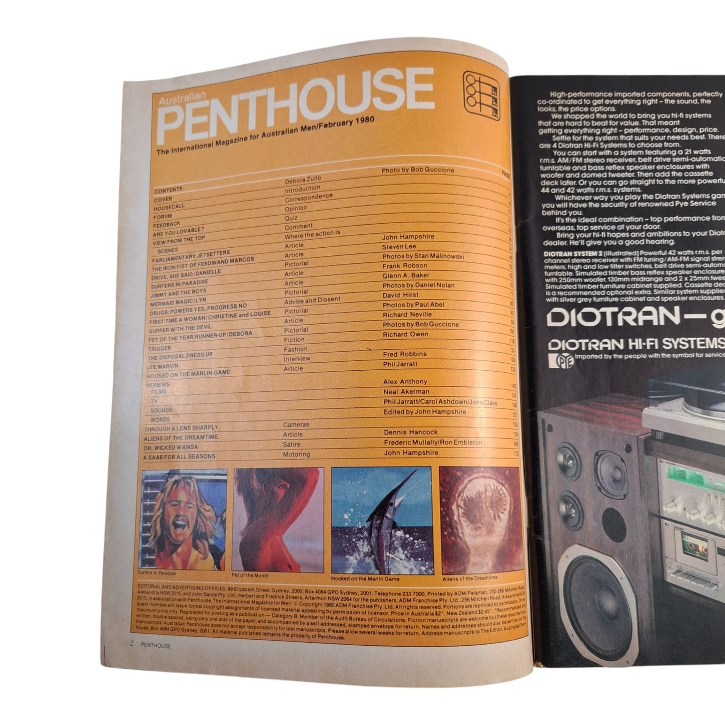 Australian PENTHOUSE Magazine  February 1980 Lyn Barron  / Debora Zullo