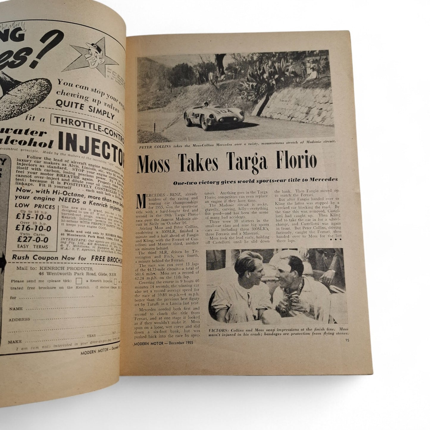 Modern Motor Magazine December 1955 Jaguar / MG
