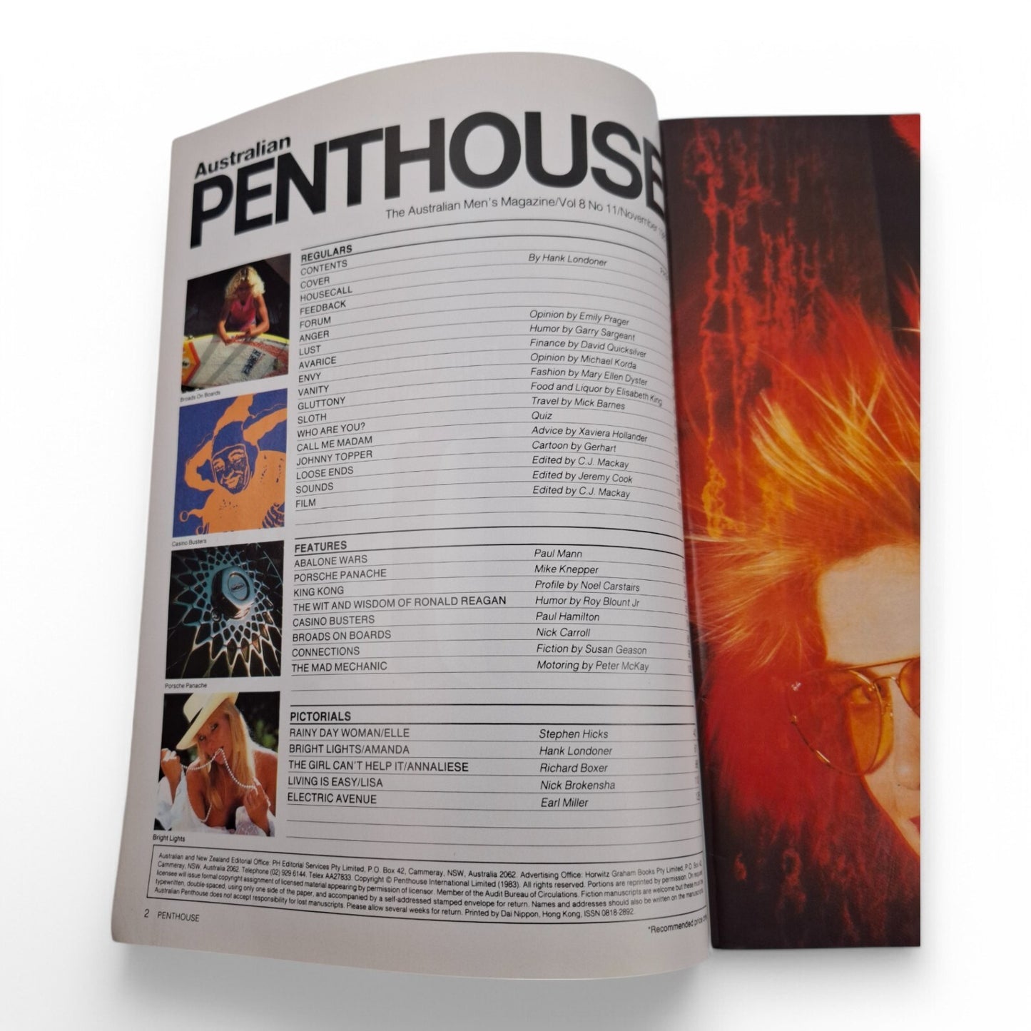 Australian Penthouse Magazine November 1987 Amanda Wolfe