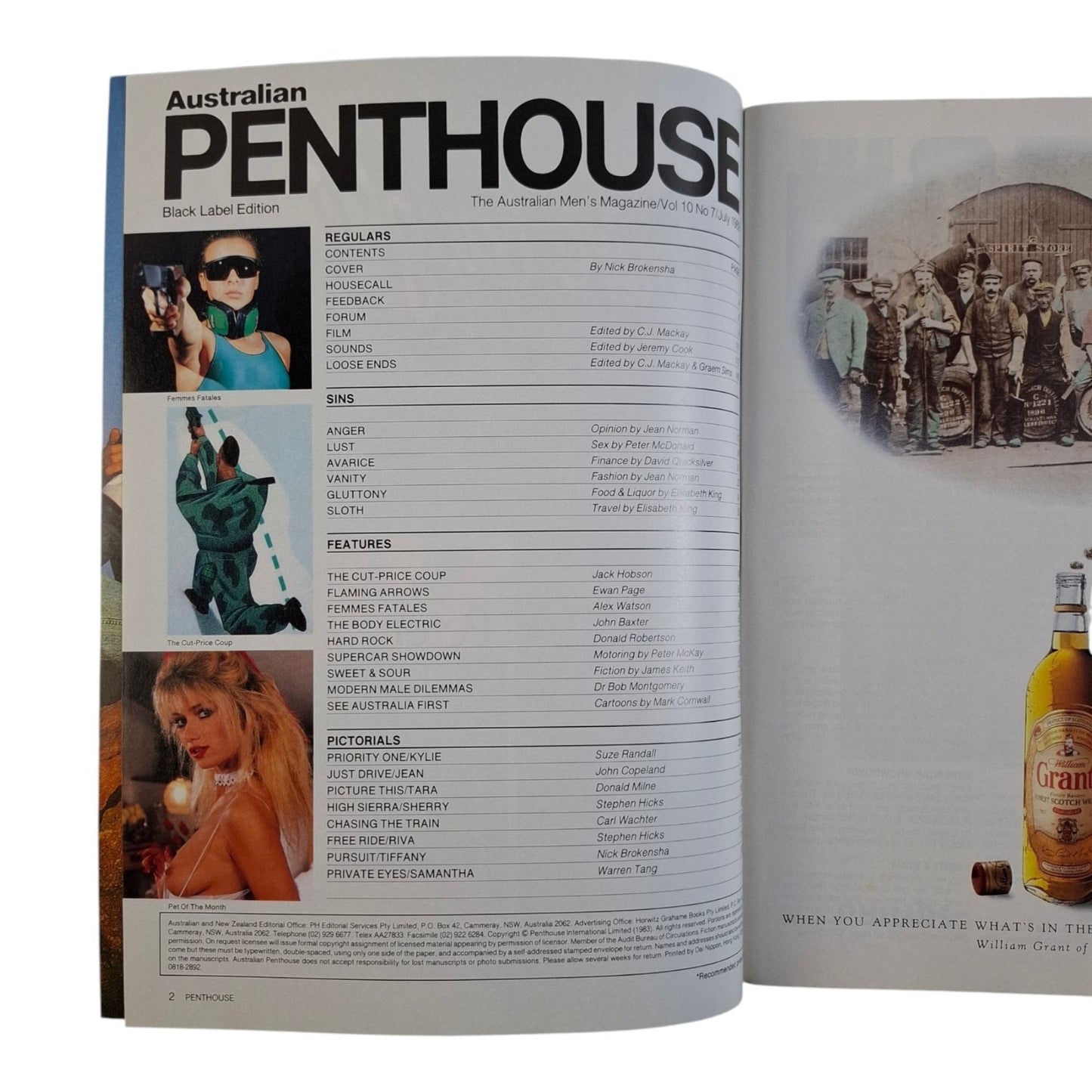 Australian Penthouse Magazine July 1989 Tara Foster / Jean Griffith