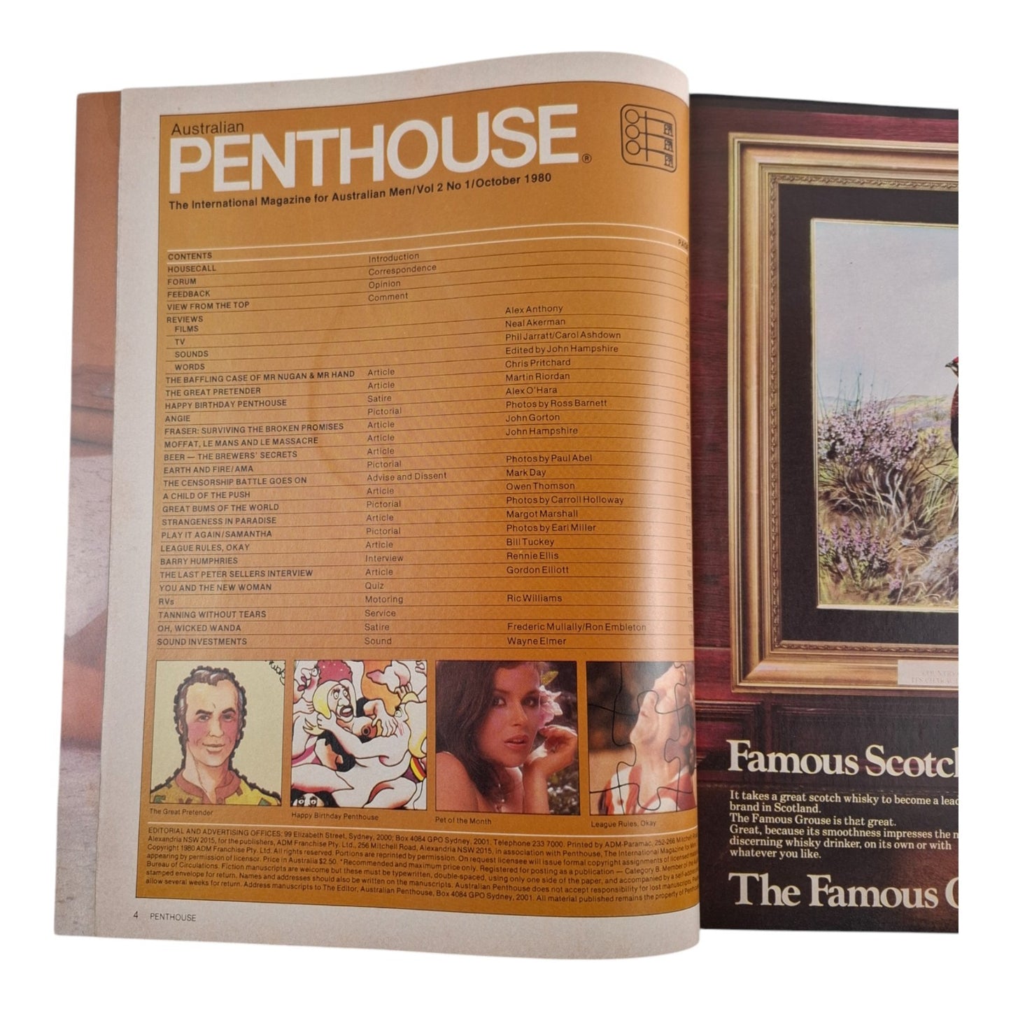 AUSTRALIAN PENTHOUSE October 1980 Vol. 2 No. 1 Men's Magazine Ama Blanchette