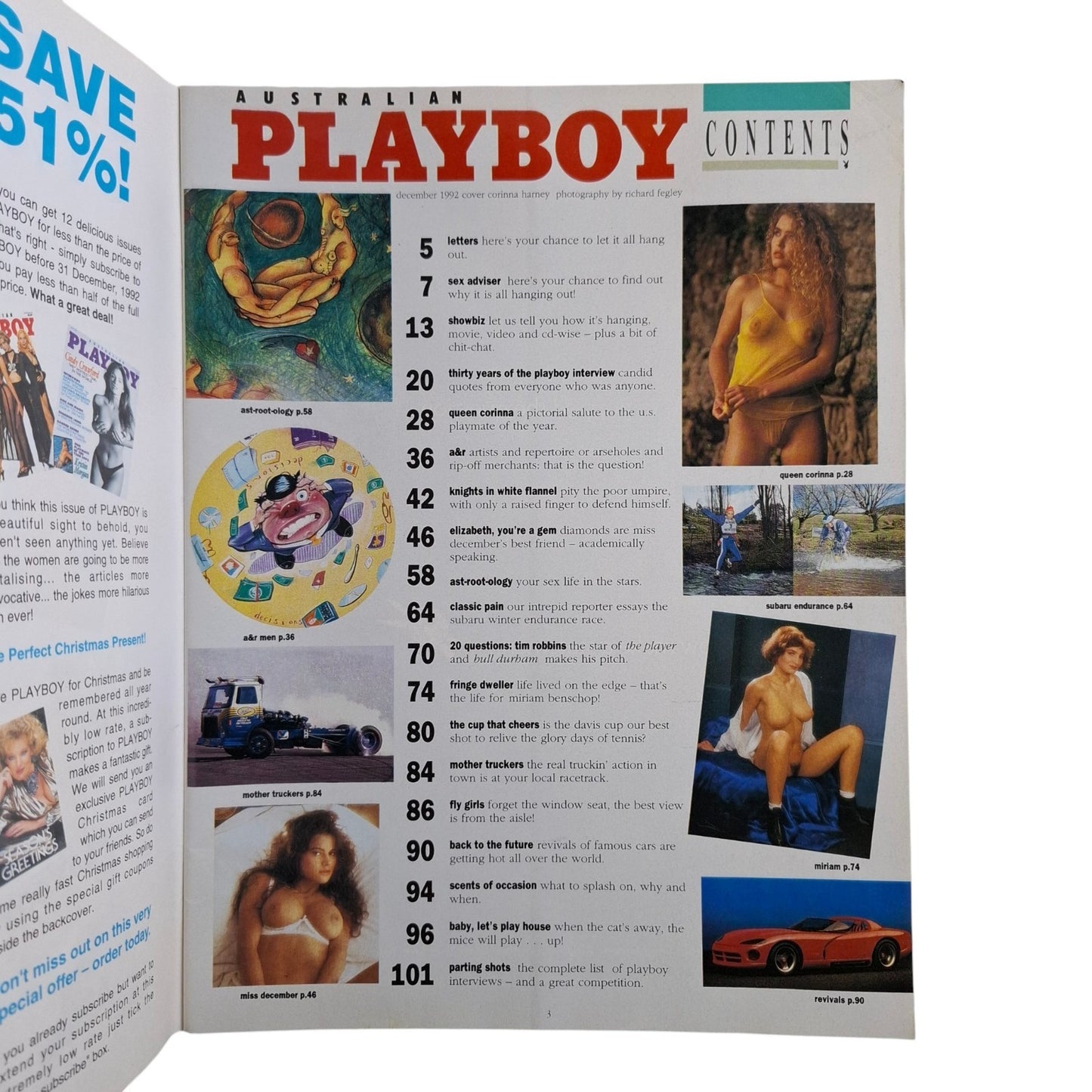 Australian Playboy Magazine December 1992 Corinna Harney / Elizabeth Zulick
