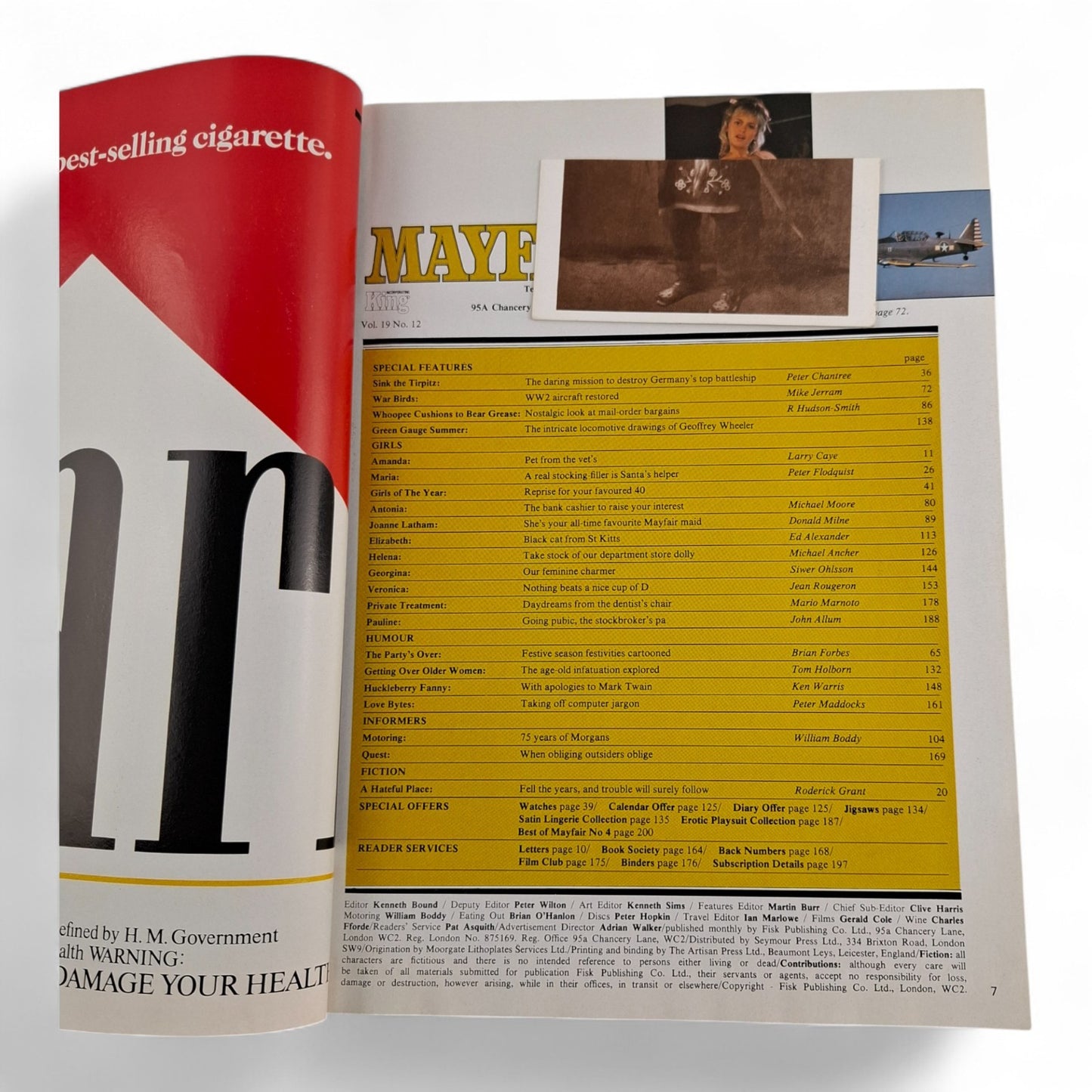 Mayfair Magazine Vol. 19 No. 12 October 1984 U.K Playboy Joanne Latham