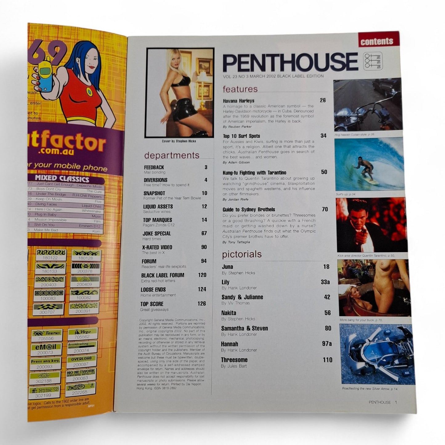 AUSTRALIAN PENTHOUSE Men's Magazine Black Label March 2002 Nakita