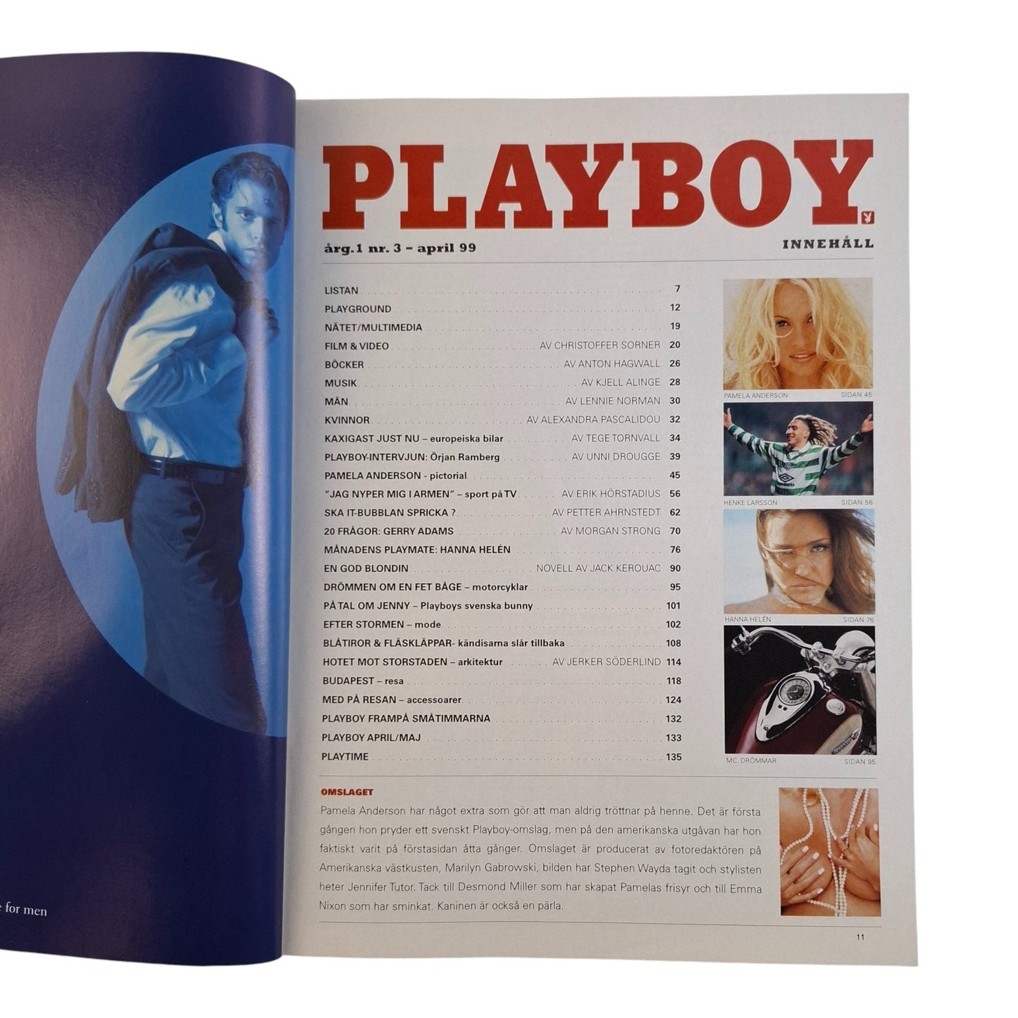 Playboy Magazine Sweden / Scandinavia March 1999 Pamela Anderson / Hana Helen