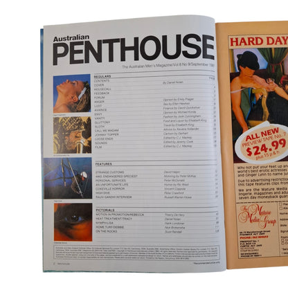 AUSTRALIAN PENTHOUSE Magazine September 1987 Tracey Wynters / Rebecca Northing