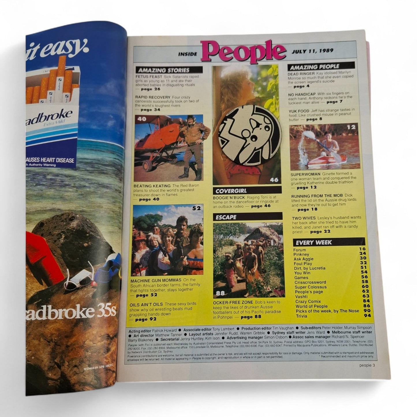 People Magazine Australia With Pix July 11th 1989