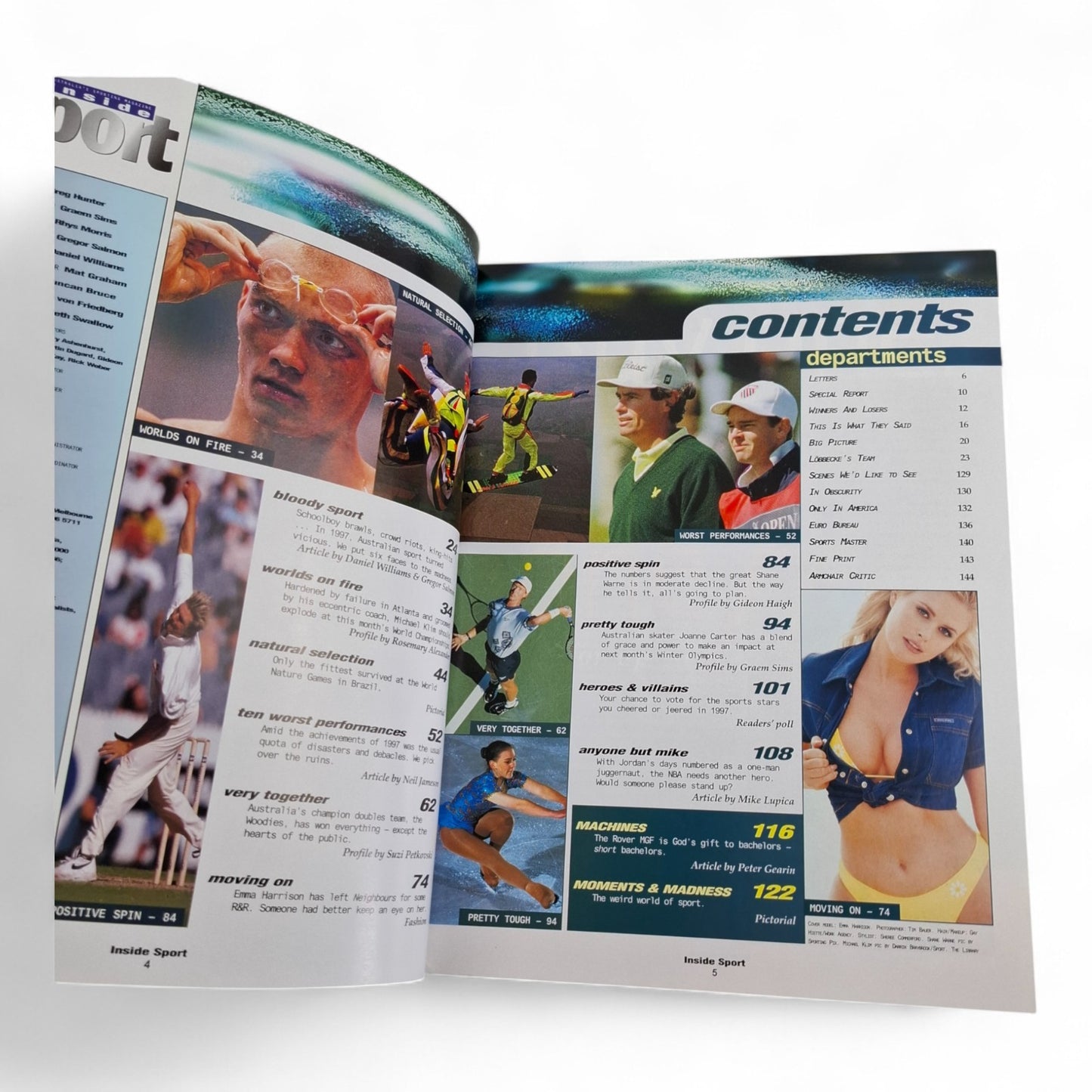 Inside Sport Magazine January 1998 #73 Emma Harrison Michael Klim Shane Warne