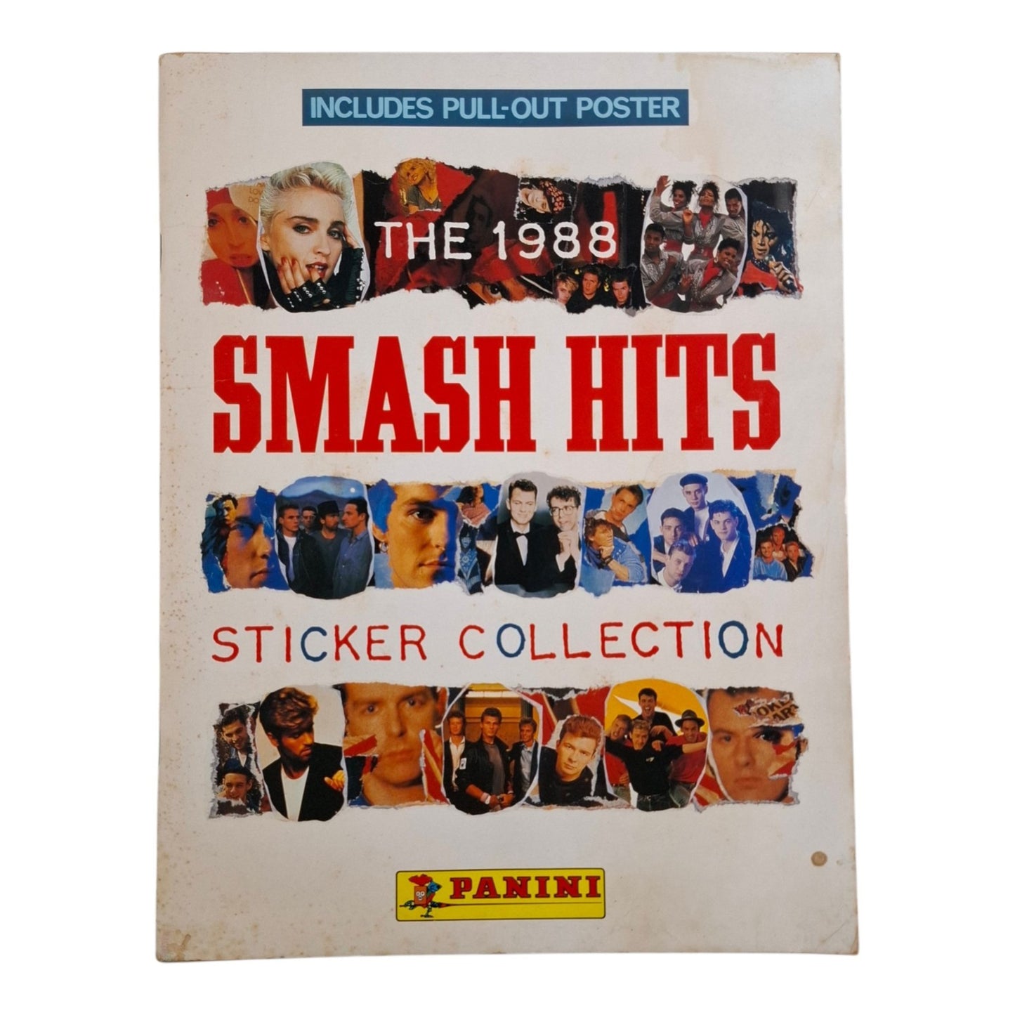 Smash Hits 1988 Vintage Panini Sticker Album + Poster + 3 Stickers