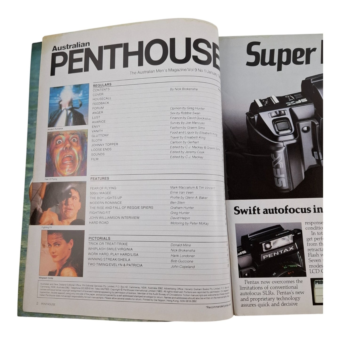 Australian Penthouse Magazine - Black Label September 1988 Virgina Fox