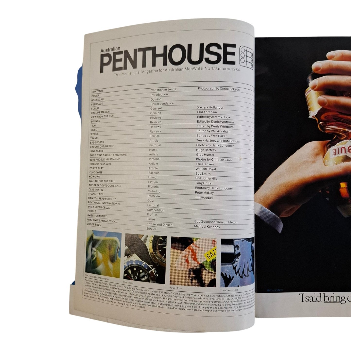 AUSTRALIAN PENTHOUSE January 1984 Magazine Christianne Jende / Nadine Greenlaw