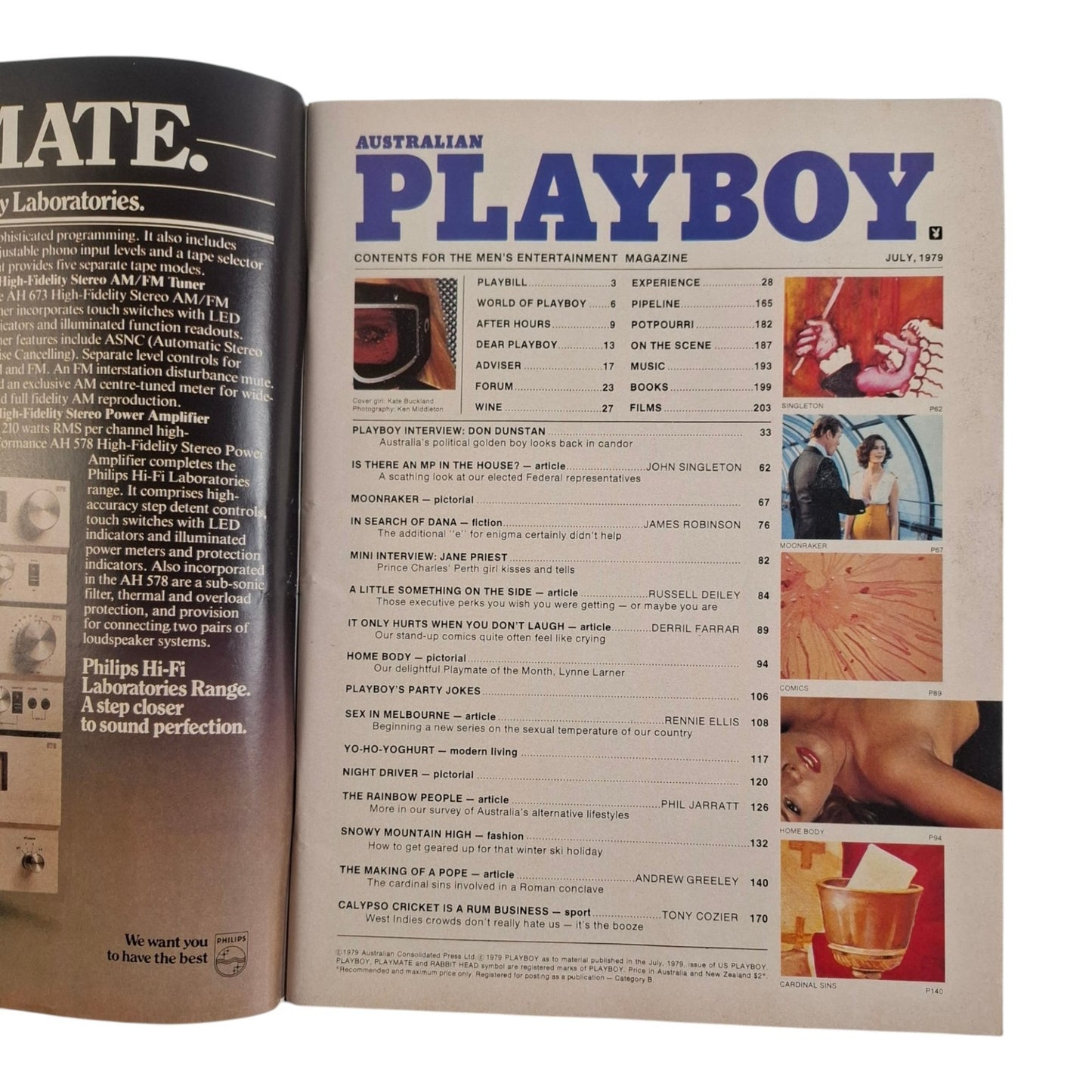 Australian Playboy Magazine July 1979 Kate Buckland / Lynette Larner