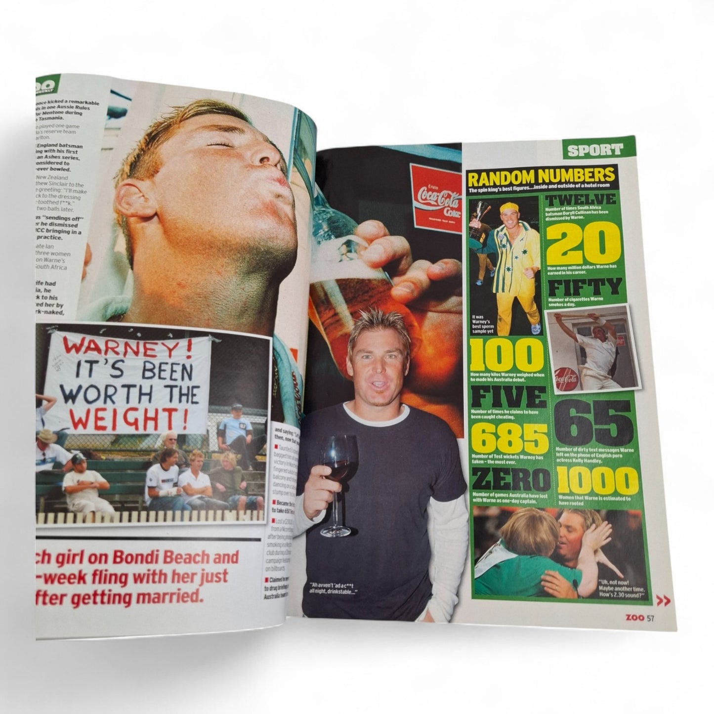 Zoo Weekly Magazine Australia August 21st 2006 Erin McNaught Shane Warne