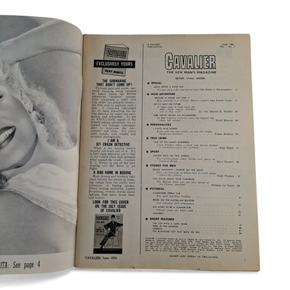 Cavalier Magazine Australia For Men June 1954 Vol. 1 No. 11 - Vargas Girl