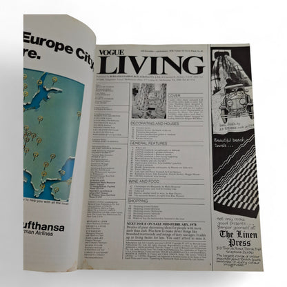 Vintage Vogue Living Australian Magazine - No. 6 1977