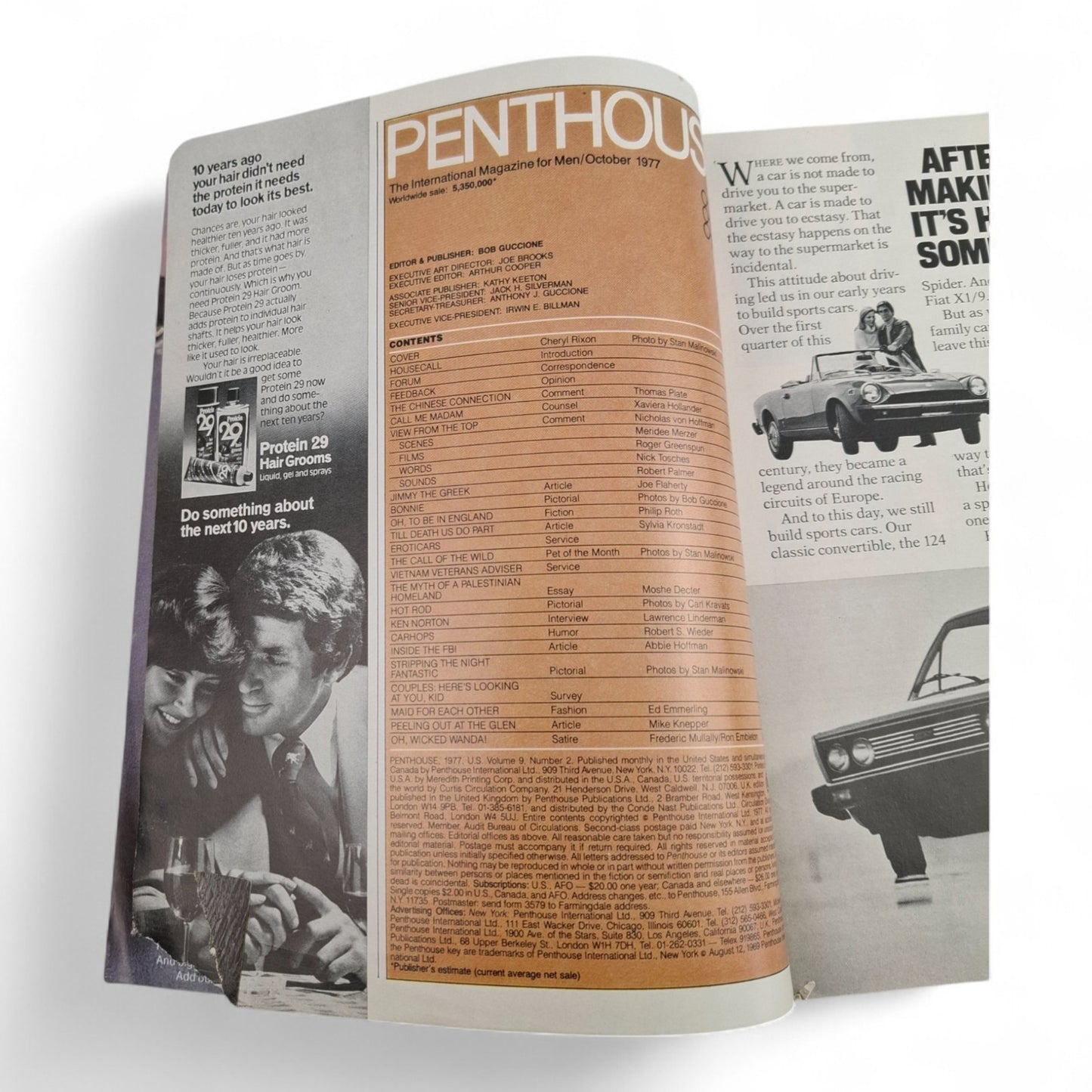 PENTHOUSE US Magazine October 1977 - with Pet Cynthia Gaynor centrespread