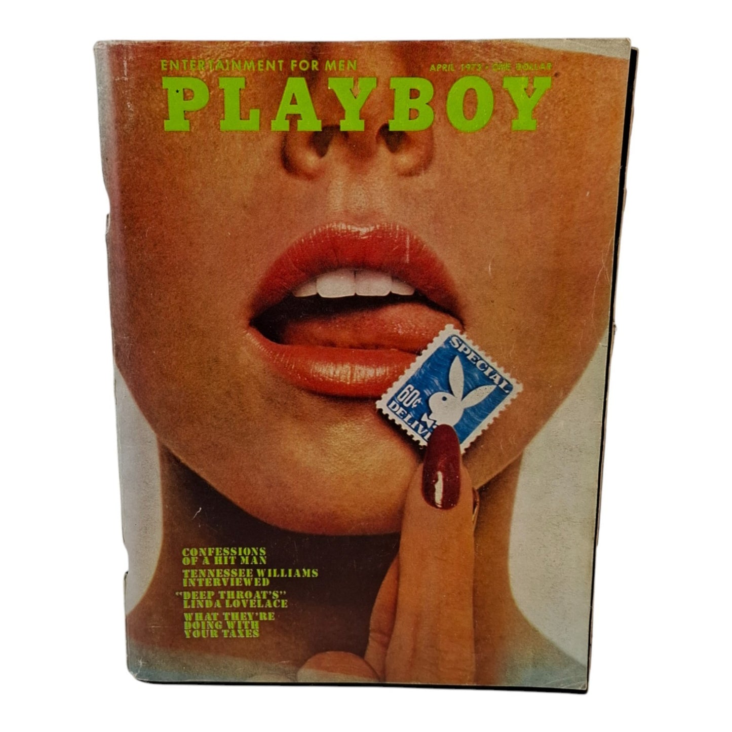 PLAYBOY MAGAZINE April 1973 Lenna Sjooblom Linda Lovelace Tennessee Williams