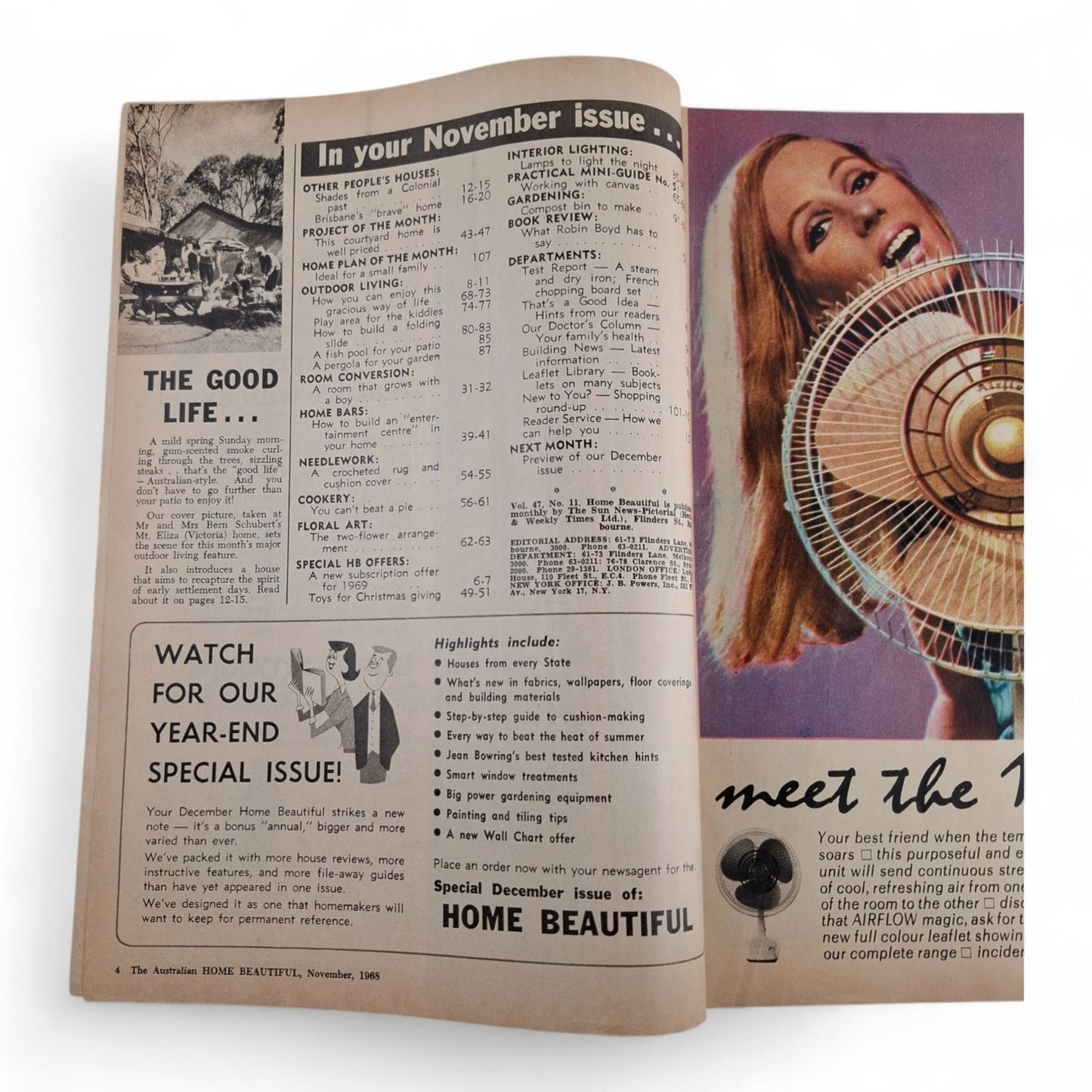 Australian Home Beautiful - November 1968 - Magazine