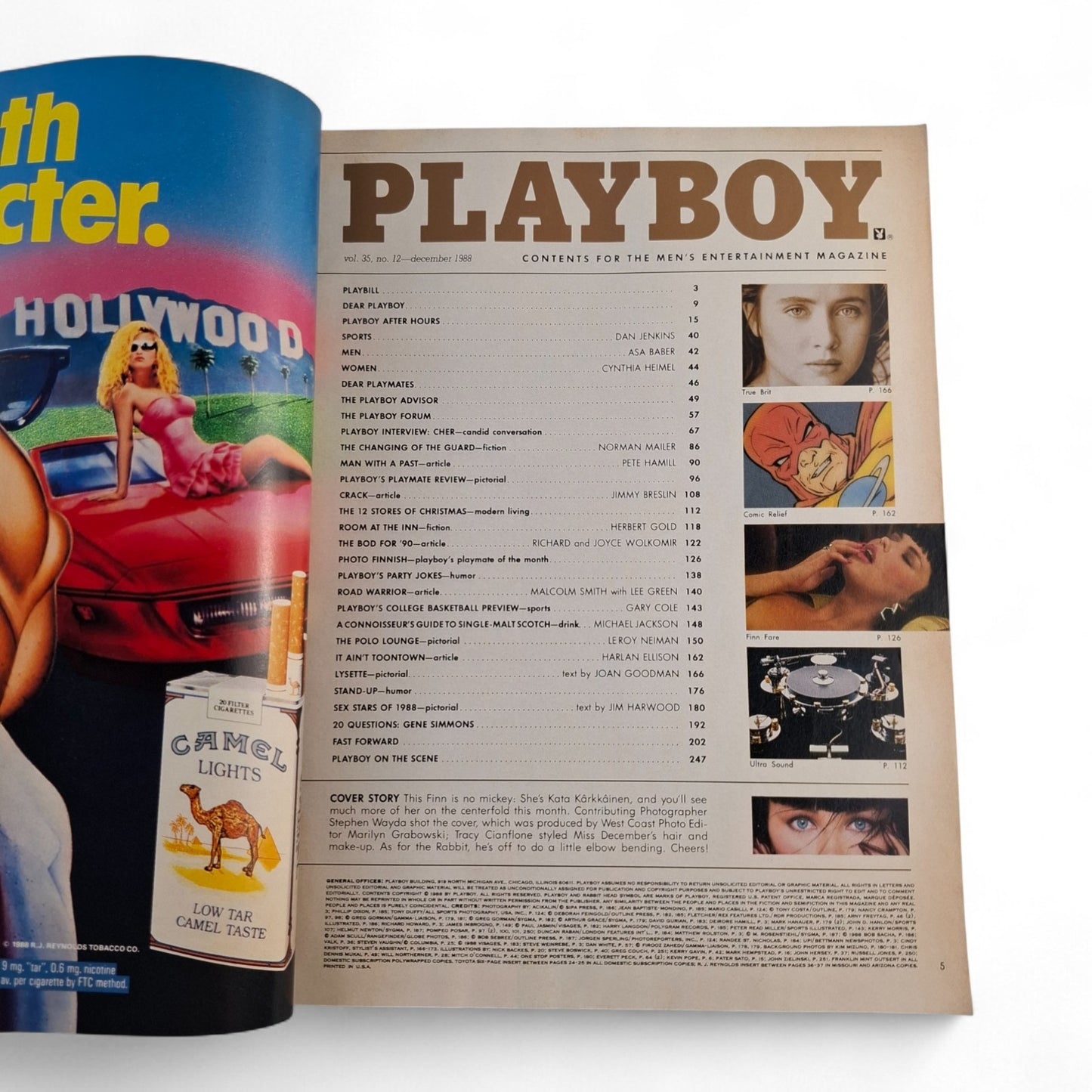 PLAYBOY Magazine December 1988 Kata Kärkkäinen / Cher