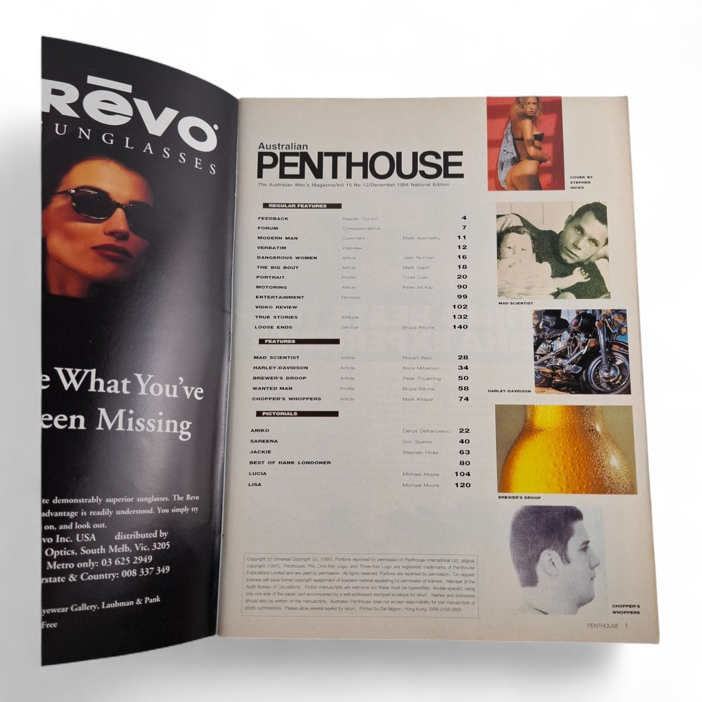 AUSTRALIAN PENTHOUSE December 1994 Vol. 15 No. 12 Men's Magazine Lucia Adams