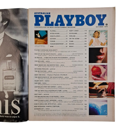 Australian Playboy magazine - October 1979 - Julie Tress-Price , No 3D Glasses