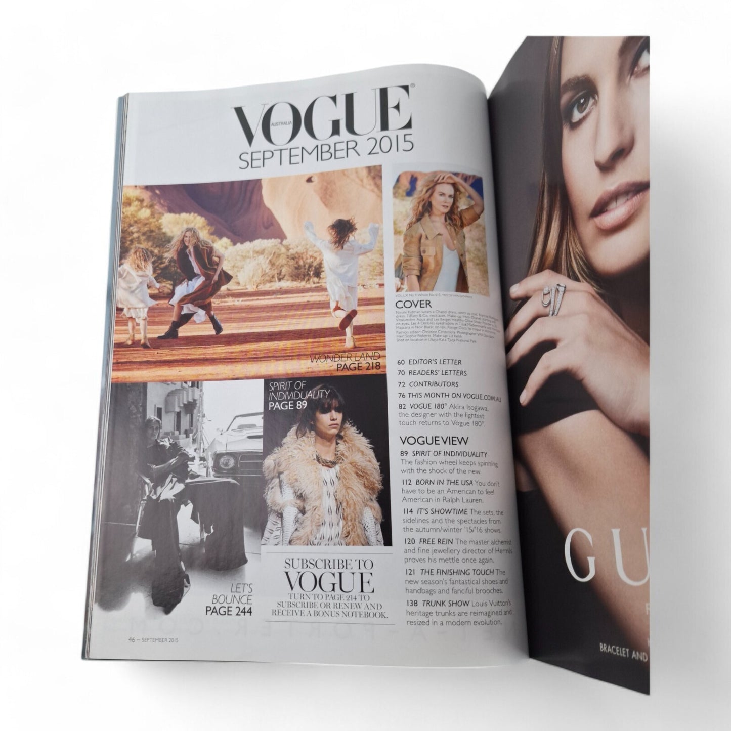 Vogue Australia Magazine September 2015 Nicole Kidman Cover COMPLETE EXC.