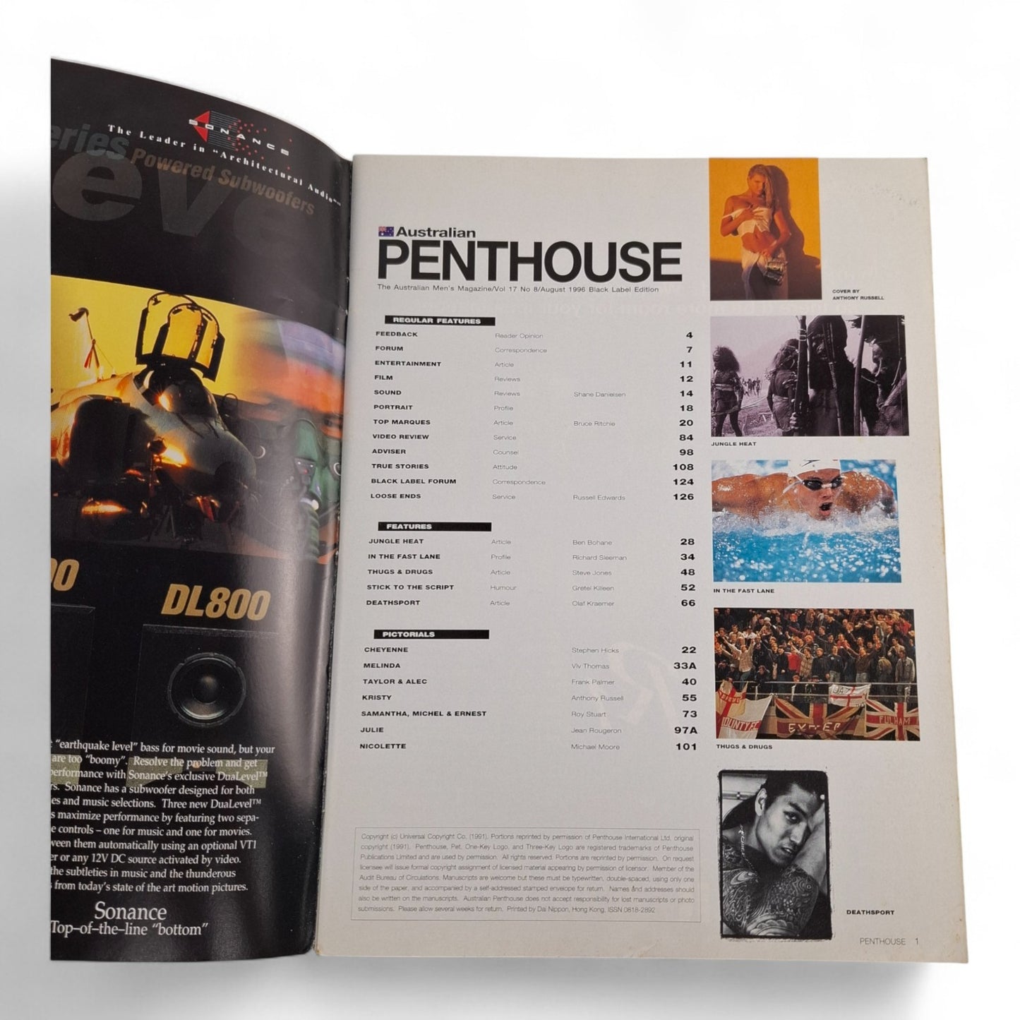 Australian Penthouse Magazine - Black Label August 1996 Kristy Connolly