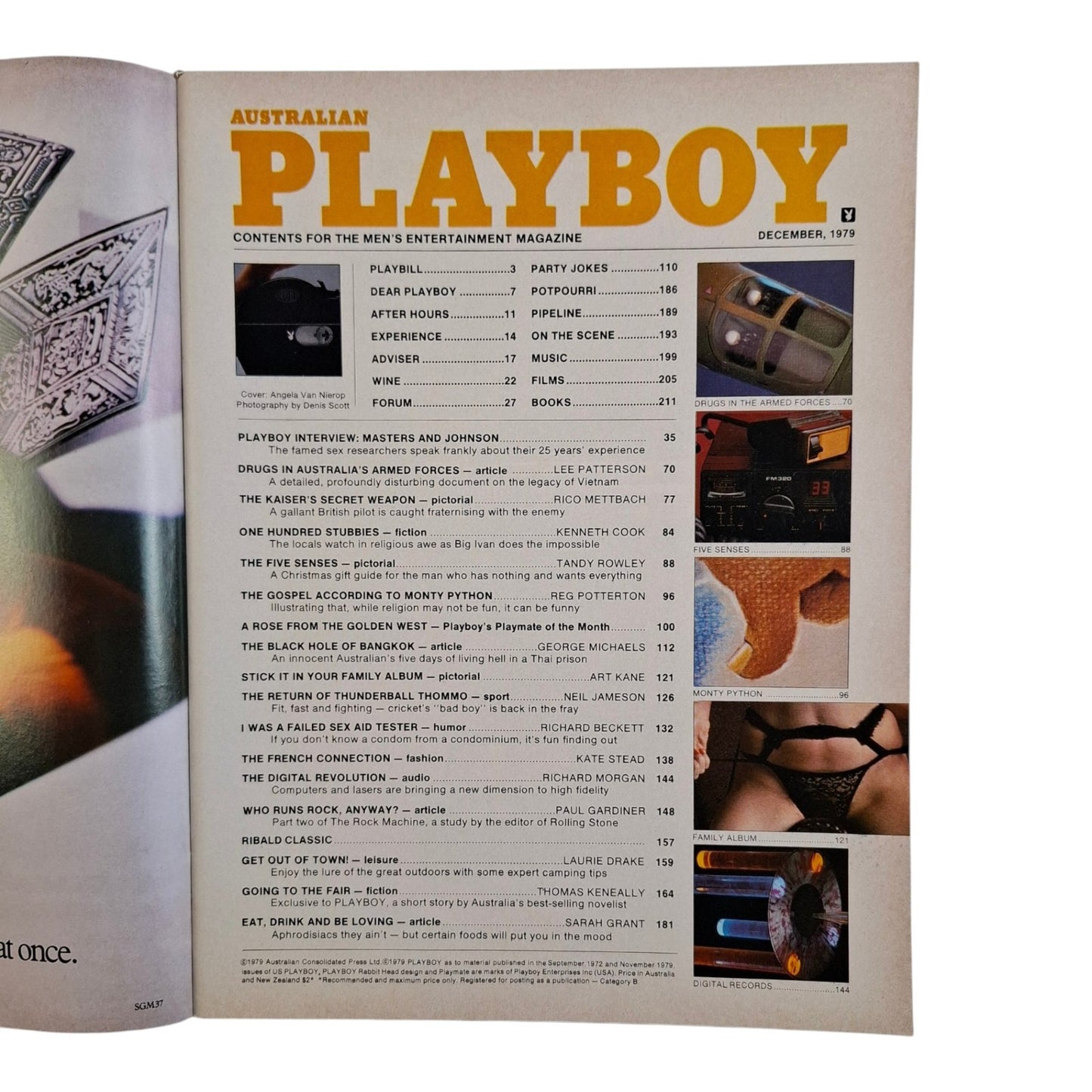 Australian Playboy Magazine December 1979 Angela van Nierop  / Angela McCartney