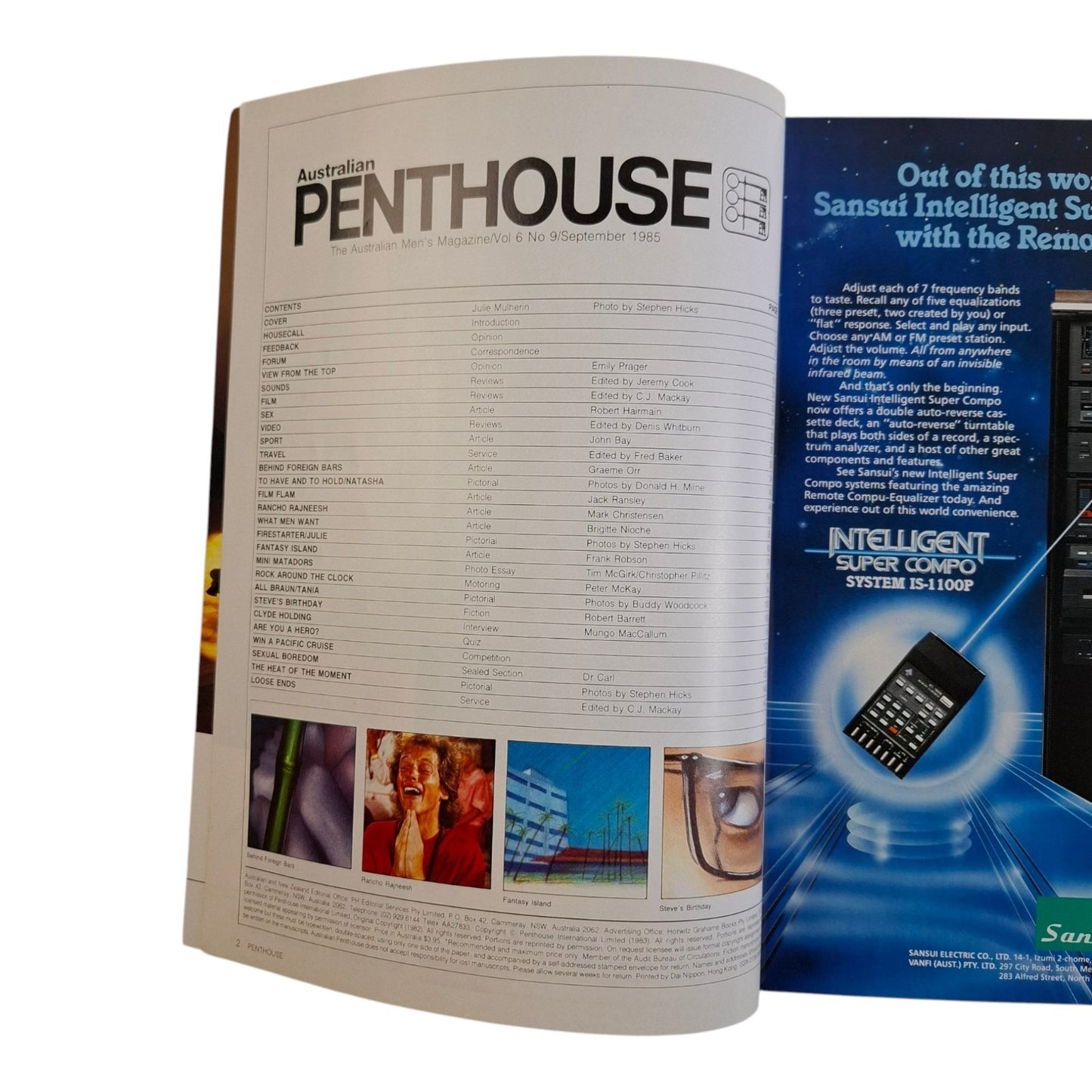 AUSTRALIAN PENTHOUSE Magazine September 1985 Madonna / Julie Mulherin