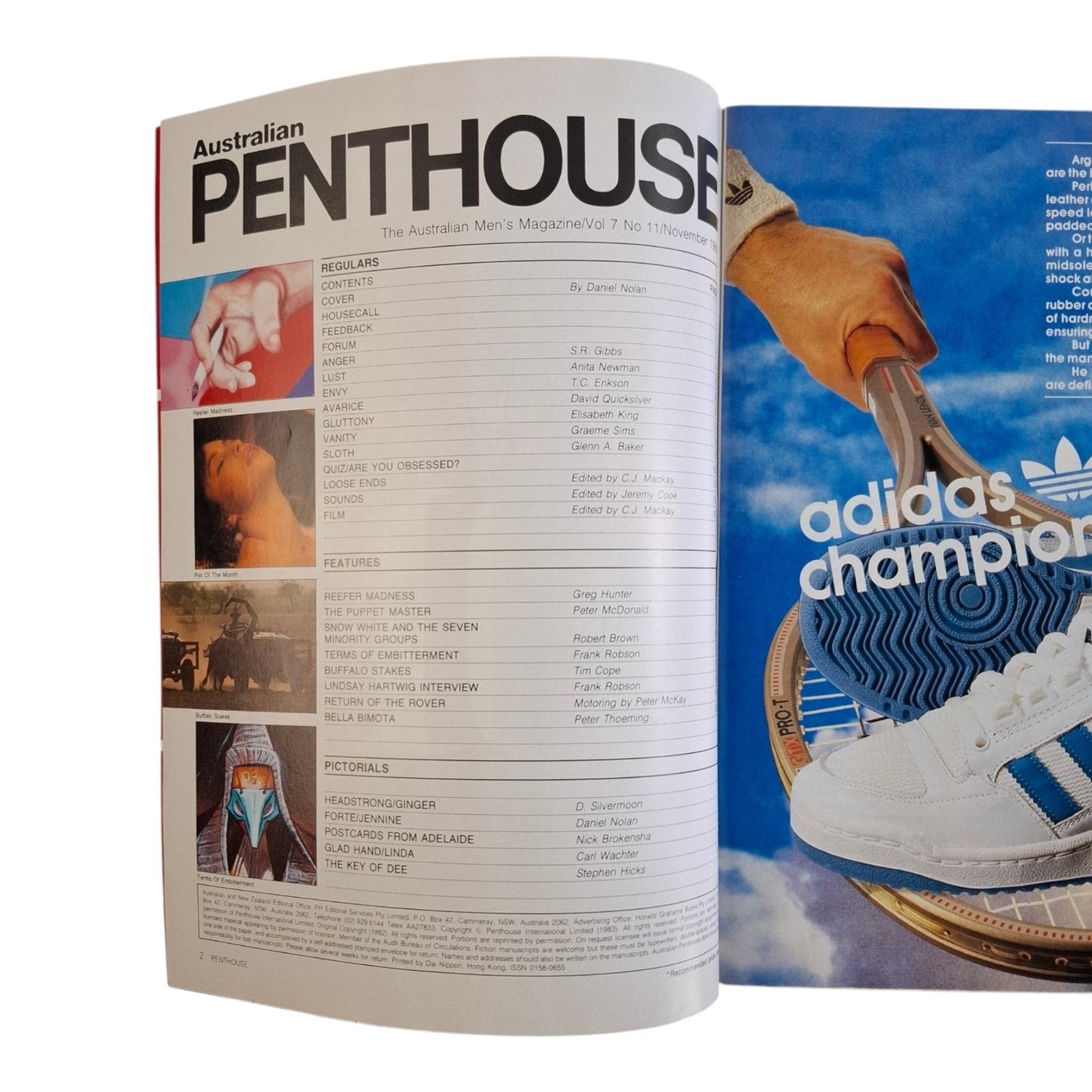 AUSTRALIAN PENTHOUSE Magazine November 1986 Jennine Caiphness / Ginger Miller