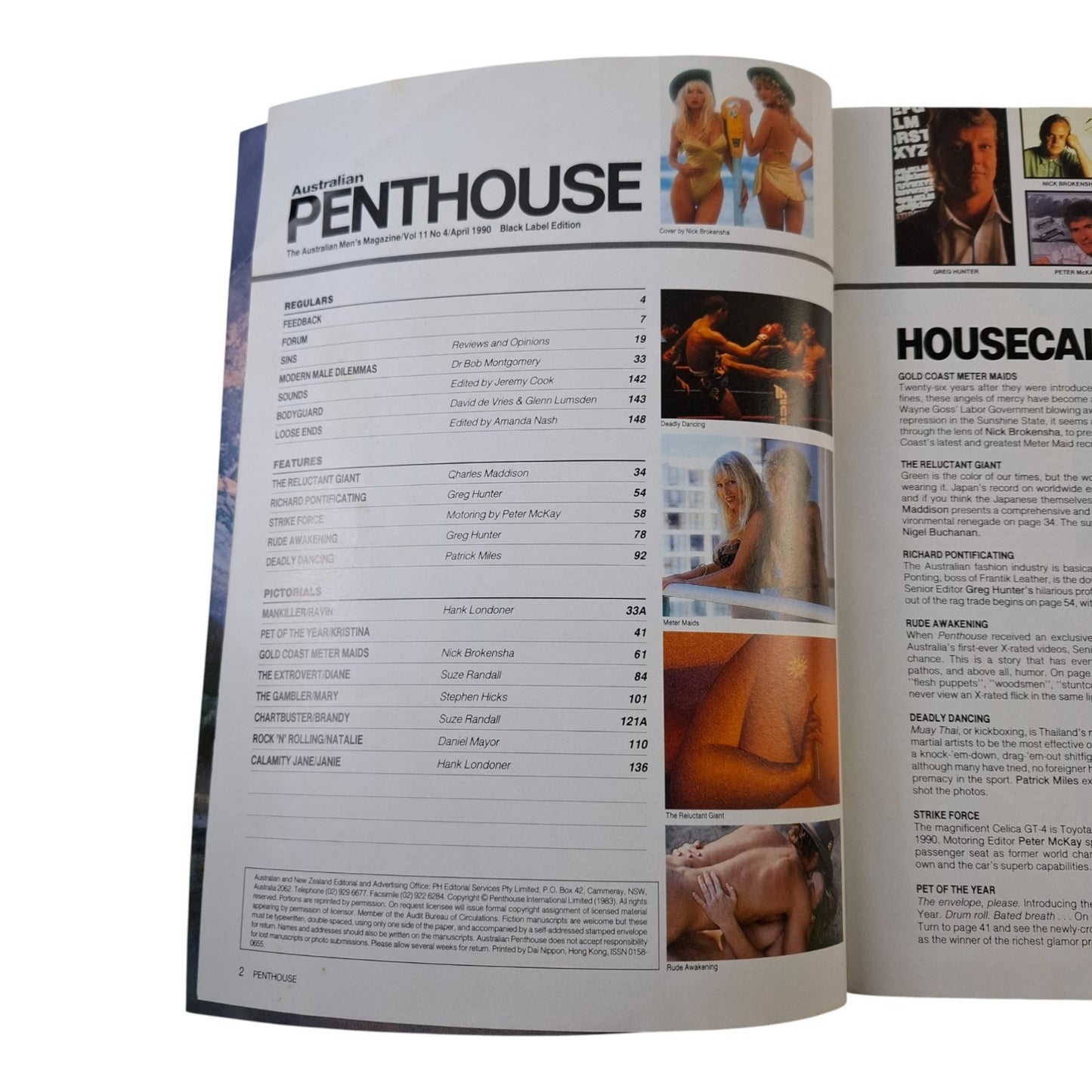 Australian Penthouse Magazine April 1990 Melinda Stewart / Roberta Aitchison