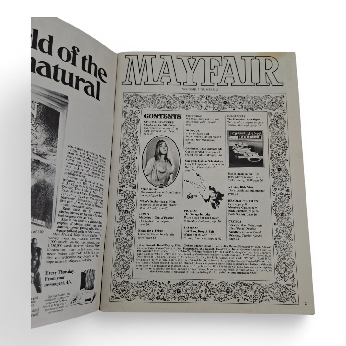 Vintage Mayfair Magazine Vol. 5 No. 2 February 1970 Playboy