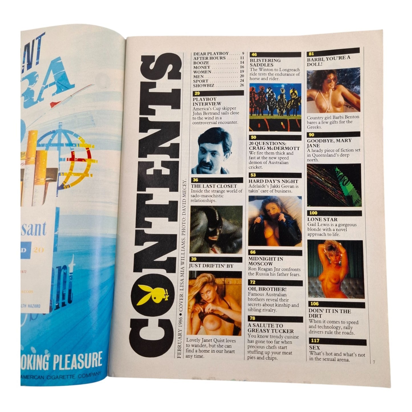 Australian Playboy Magazine February 1986 Jakki Govan