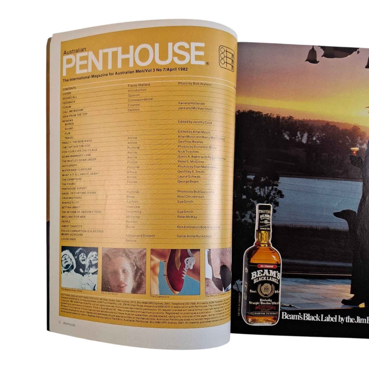 Australian Penthouse Magazine April 1982 Tracey Wallace / Caroline Reynald