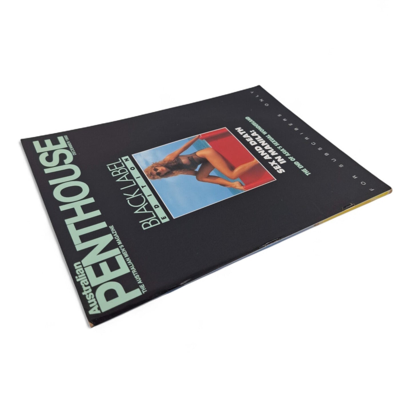 AUSTRALIAN PENTHOUSE Men's Magazine Black December 1990 Debbie Joel